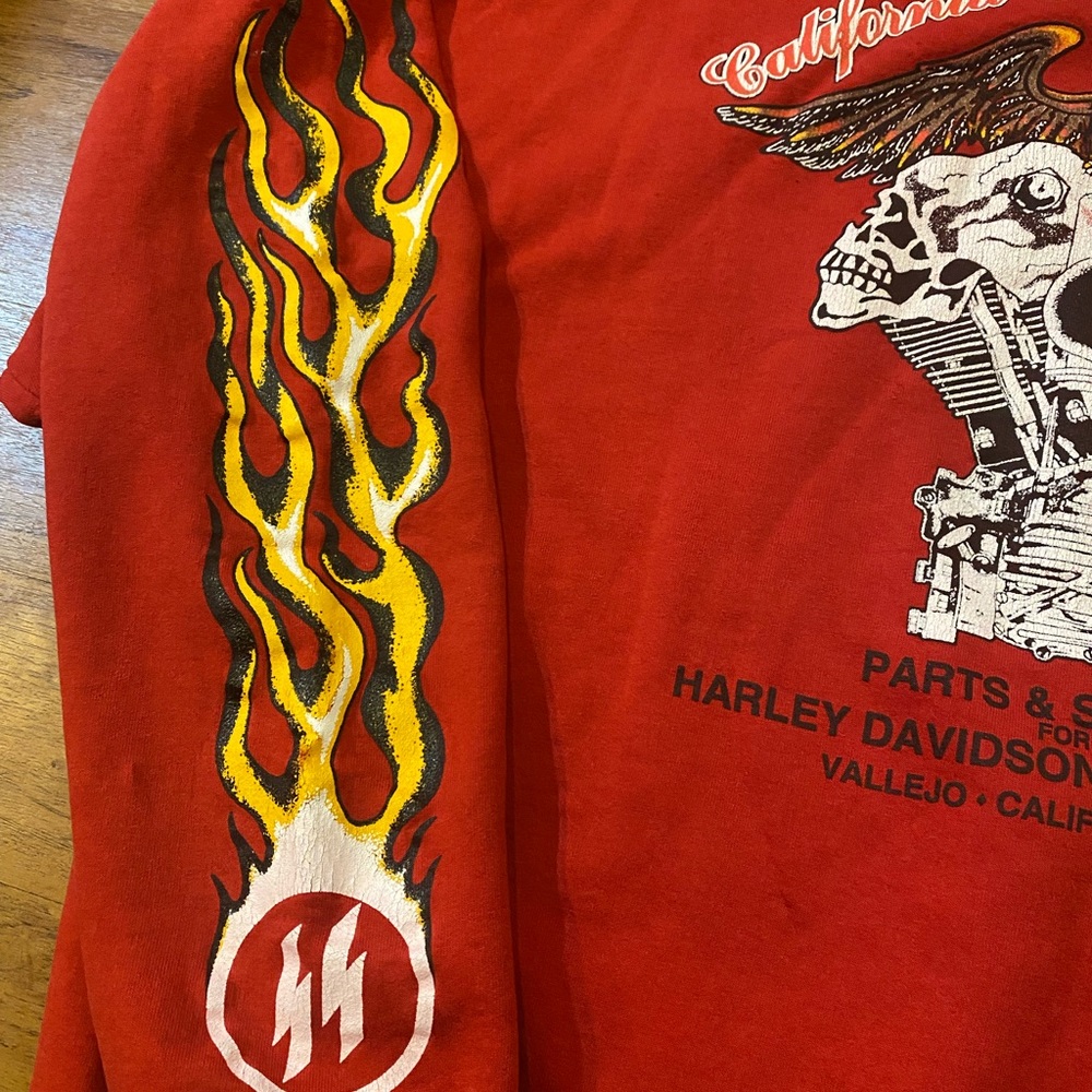Vintage 1986 Harley Davidson Cpi hoodie California Performance Iron sweater L - Picture 4 of 9
